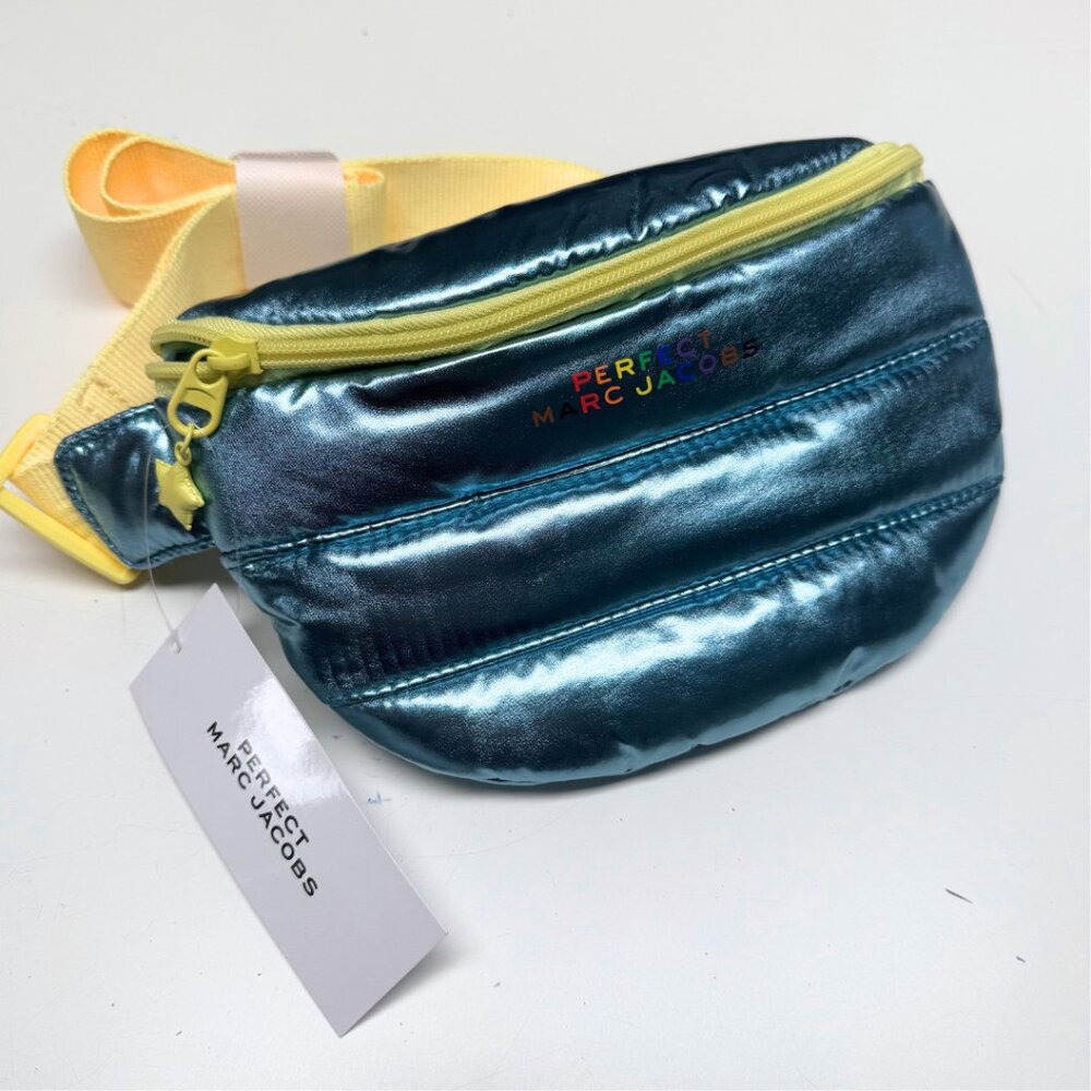 Marc Jacobs Pride Metallic Blue Puffer Fanny Pack  Crossbody – NWT